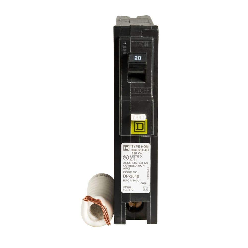 Square D Homeline 20 Amp Single-Pole Combination Arc Fault Circuit Breaker(HOM120CAFIC)