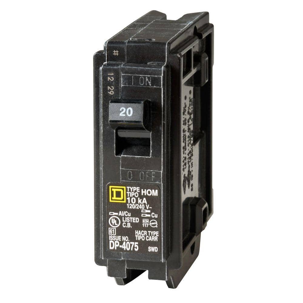 Square D Homeline 20 Amp Single-Pole Circuit Breaker (12-pack)