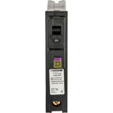 Square D Homeline 20 Amp Single-Pole Plug-On Neutral Dual Function CAFCI/GFCI Circuit Breaker, 9-Pack