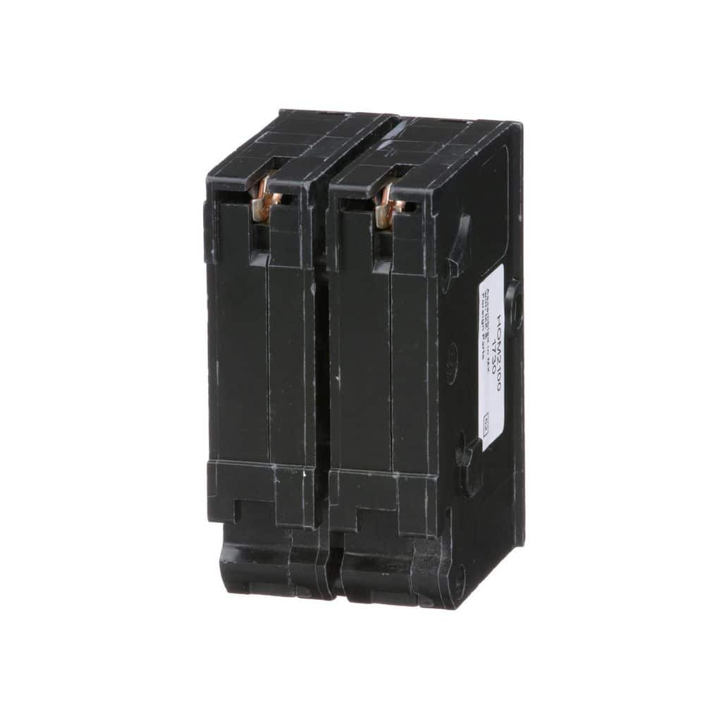 Square D Homeline 100 Amp 2-Pole Circuit Breaker, Clear Packaging (HOM2100C)