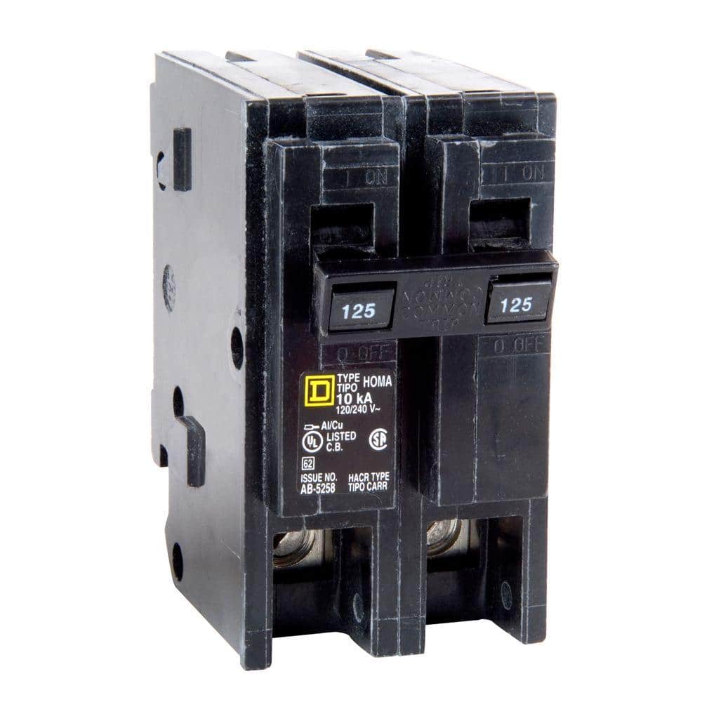 Square D Homeline 125 Amp 2-Pole Circuit Breaker, HOM2125CP