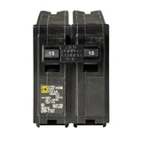 Square D Homeline 15 Amp 2-Pole Circuit Breaker (6-pack)