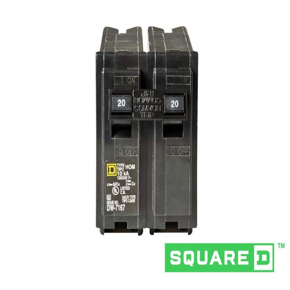 Square D Homeline 20 Amp 2-Pole Circuit Breaker(HOM220CP)