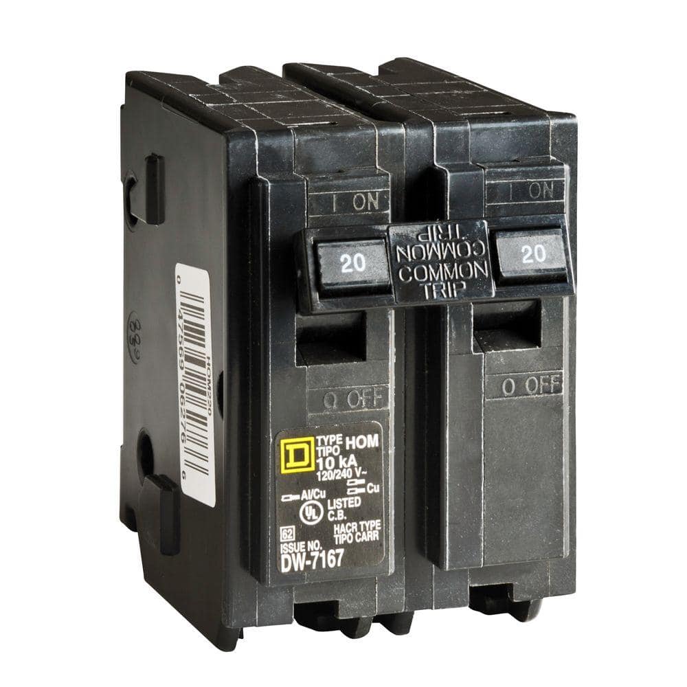Square D Homeline 20 Amp 2-Pole Circuit Breaker(HOM220CP)