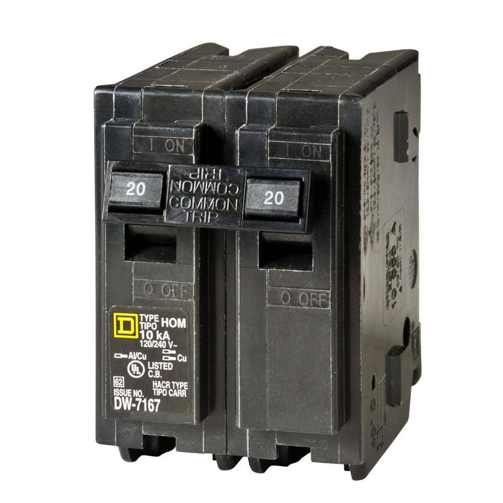 Homeline 20 Amp 2-Pole Circuit Breaker (6-Pack) by Schneider Electric Square D