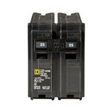 Square D Homeline 25 Amp 2-Pole Circuit Breaker, HOM225CP, 120/240V, 10kA AIC