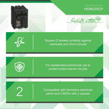 Square D Homeline 30-Amp 2-Pole Standard Trip Circuit Breaker, HOM230CP