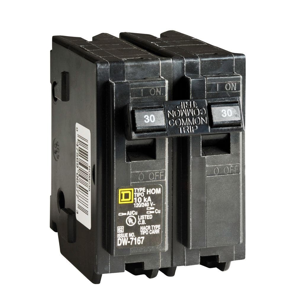 Homeline 30 Amp 2-Pole Circuit Breaker (6-pack)