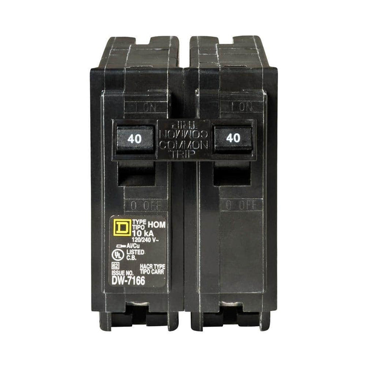 Square D Homeline 40-Amp 2-Pole Standard Trip Circuit Breaker, HOM240CP