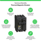 Square D Homeline 40 Amp 2-Pole Circuit Breaker, HOM240CP