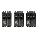 Square D Homeline 40 Amp 2-Pole Circuit Breaker (3-Pack)
