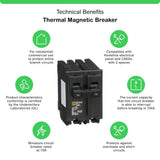 Square D Homeline 70 Amp 2-Pole Circuit Breaker