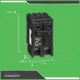 Square D Homeline 90 Amp 2-Pole Circuit Breaker
