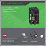 Square D Homeline 90 Amp 2-Pole Circuit Breaker