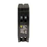 Square D Homeline 15 Amp/20 Amp Single-Pole Tandem Circuit Breaker, HOMT1520CP