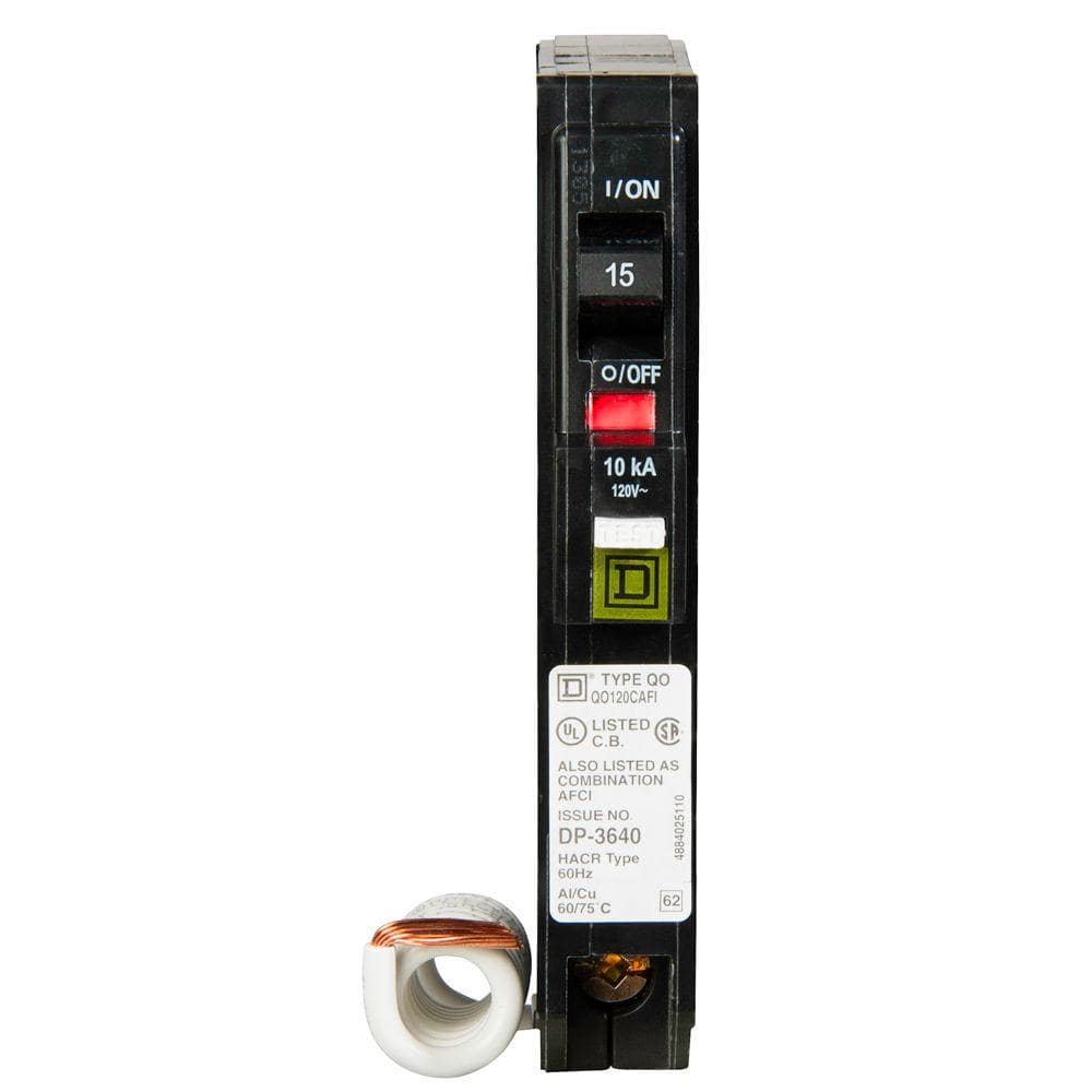 Square D QO 15 Amp Single-Pole Combination Arc Fault Circuit Breaker(QO115CAFIC)