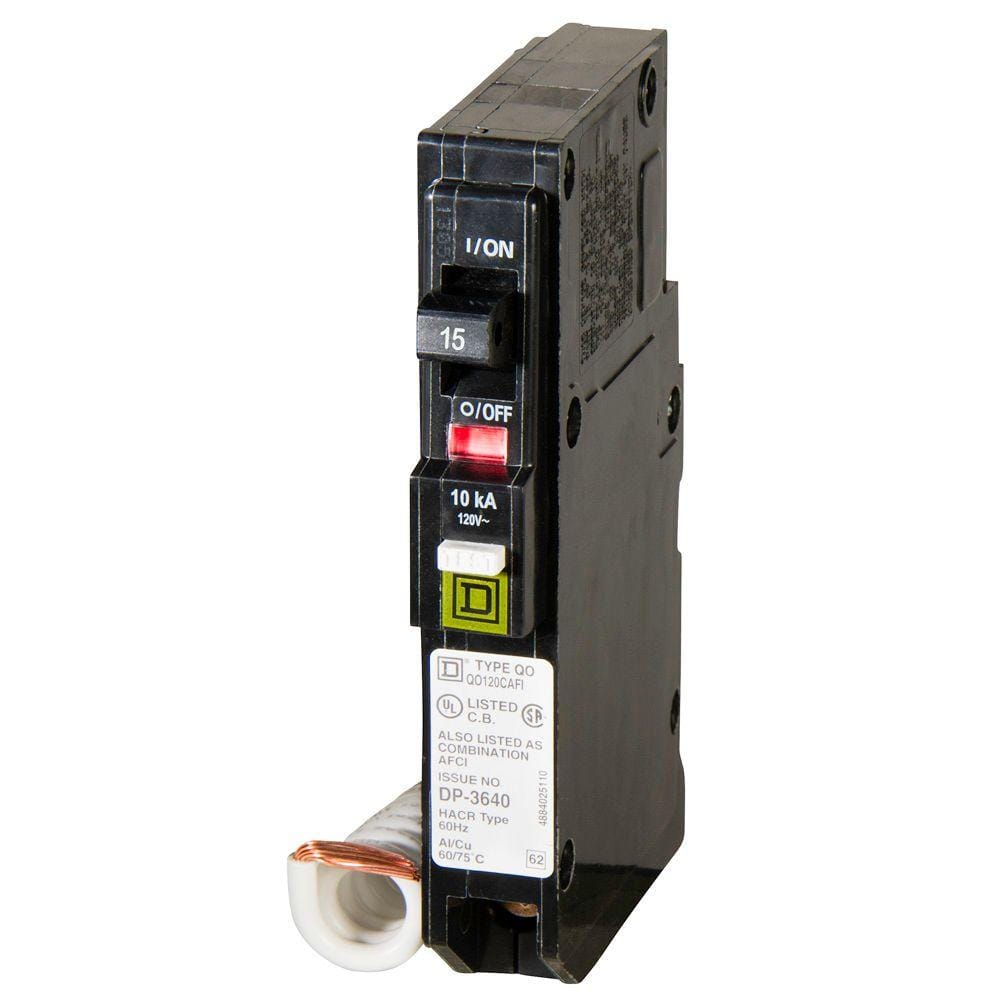 Square D QO 15 Amp Single-Pole Combination Arc Fault Circuit Breaker(QO115CAFIC)