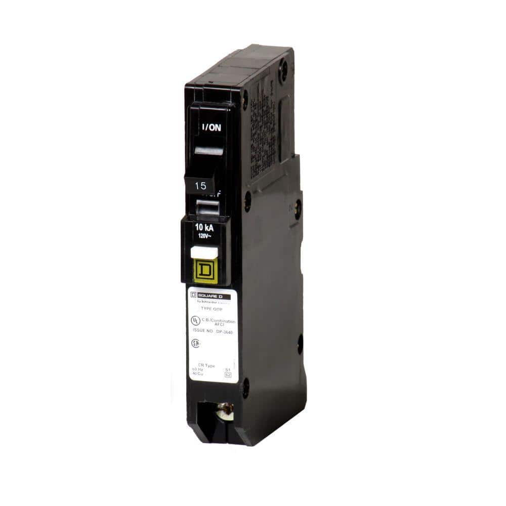Square D QO 15 Amp Single-Pole Plug-On Neutral Combination Arc Fault Circuit Breaker (9-pack)