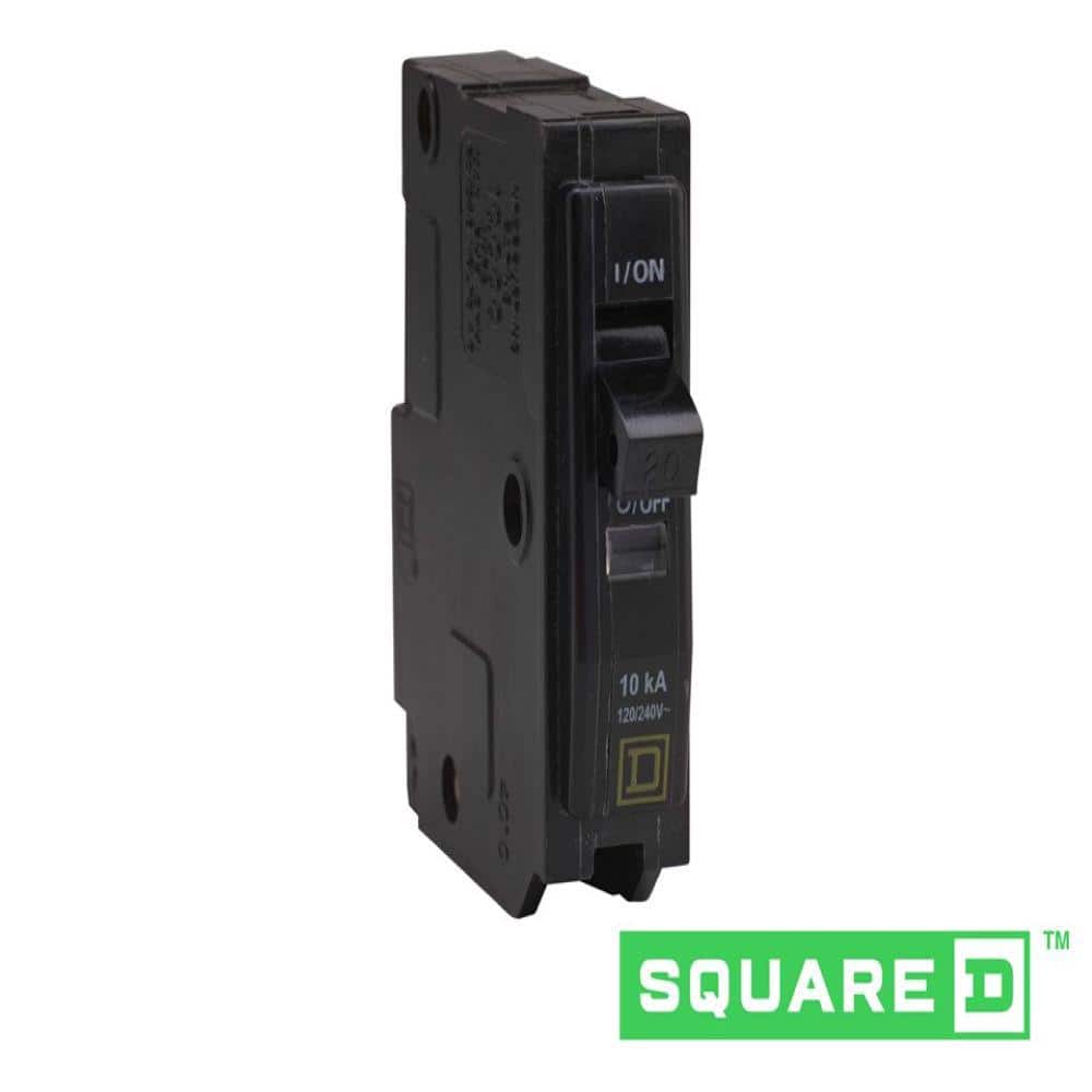 Square D QO 20 Amp Single-Pole Circuit Breaker, QO120CP