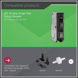 Square D QO 20 Amp Single-Pole Circuit Breaker(QO120CP)