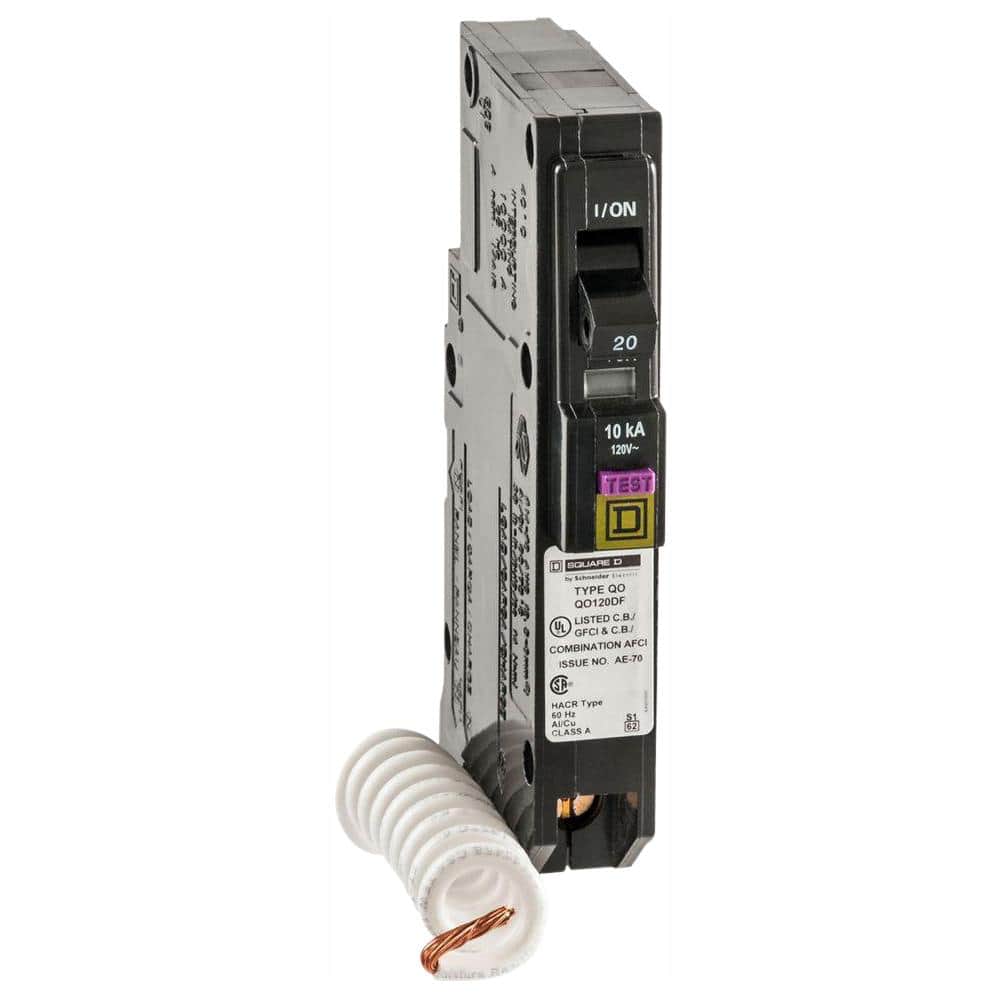 Square D QO 20 Amp Single-Pole Dual Function (CAFCI and GFCI) Circuit Breaker, 6-Pack