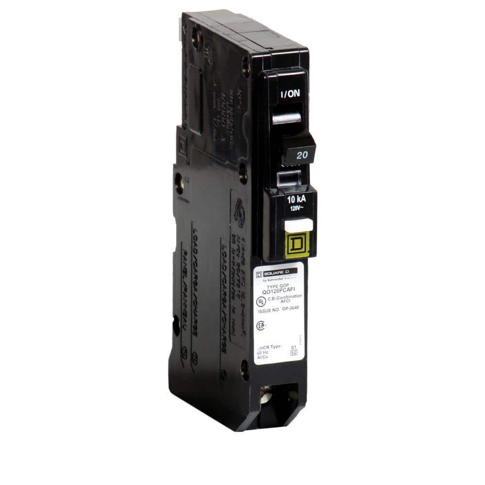 Square D QO 20 Amp Single-Pole Plug-On Neutral Combination Arc Fault Circuit Breaker (12-pack)
