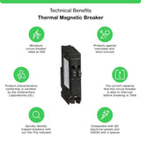Square D QO 2-20 Amp Single-Pole Tandem Circuit Breaker
