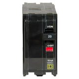 Schneider Electric Square D QO 20 Amp 2-Pole Circuit Breaker, Plug-On, 120/240V, 10kA (QO220CP)