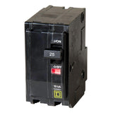 Schneider Electric Square D QO 25 Amp 2-Pole Circuit Breaker, 120/240V, 10 kA