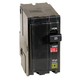 Schneider Electric Square D QO 25 Amp 2-Pole Circuit Breaker, 120/240V, 10 kA
