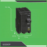 Square D QO 25 Amp 2-Pole Circuit Breaker