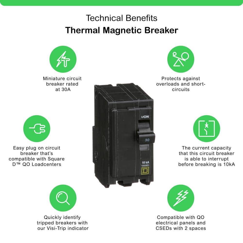 Square D QO 30 Amp 2-Pole Circuit Breaker(QO230CP)