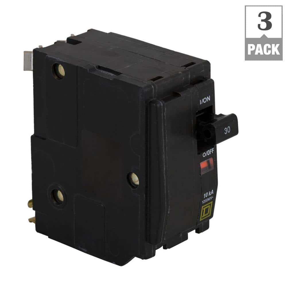 Schneider Electric Square D QO 30 Amp 2-Pole Circuit Breaker (3-Pack)
