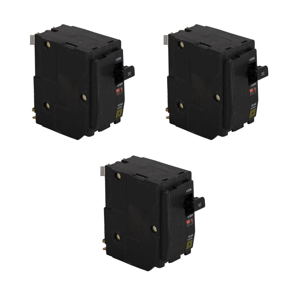 Schneider Electric Square D QO 30 Amp 2-Pole Circuit Breaker (3-Pack)
