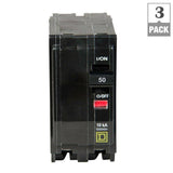 Square D QO 50 Amp 2-Pole Circuit Breaker (3-Pack)