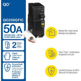 Square D QO 50 Amp 2-Pole GFCI Circuit Breaker