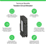 QO 2-20 Amp Single-Pole Class CTL Tandem Circuit Breaker