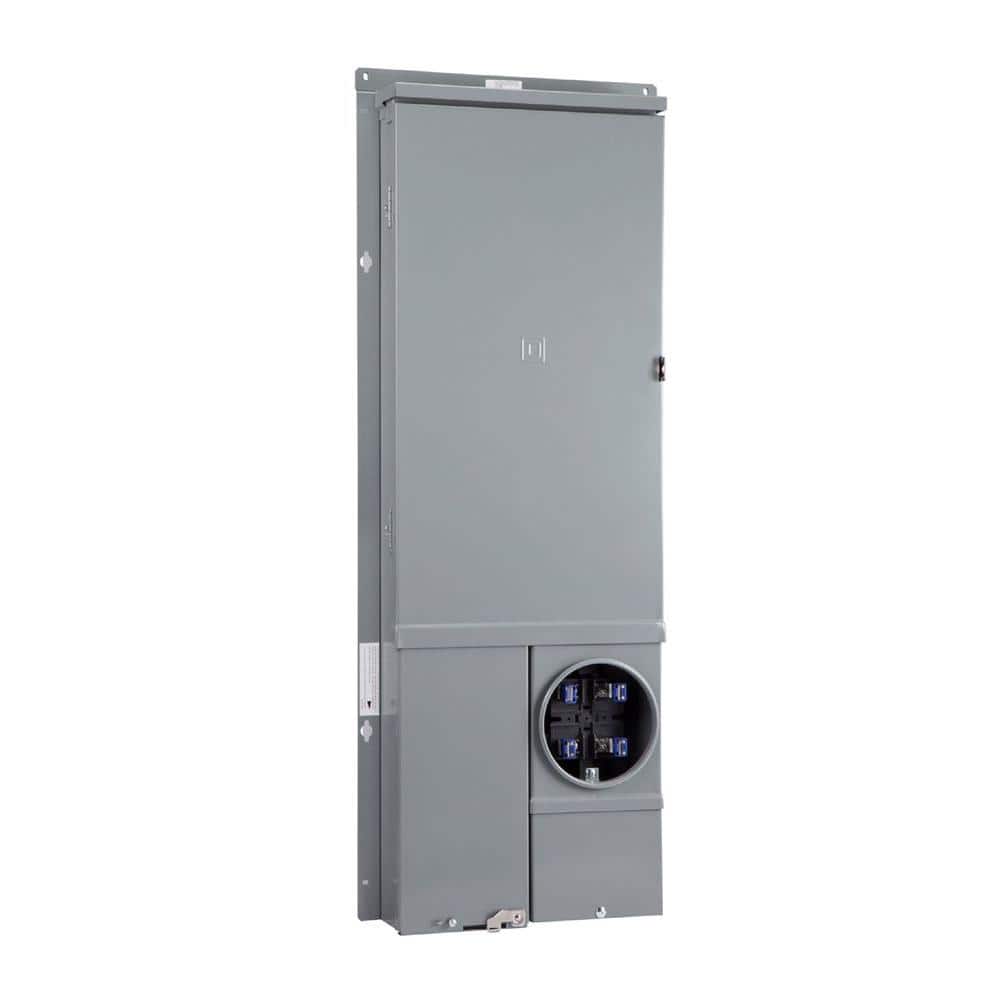 Square D Homeline Ring Type Overhead/Underground 200-Amp 30-Space 42-Circuit Outdoor Main Breaker Meter Combo Plug-On Neutral Load Center - SC3042M200PF