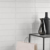 Stacy Garcia ArtBlock Fluted Bianco 4x16 Glossy Porcelain Tile
