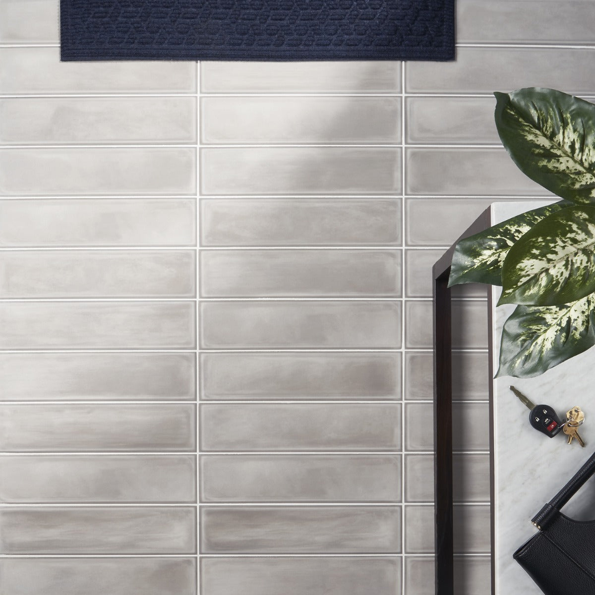 Stacy Garcia ArtBlock Grigio Gray 4x16 Matte Porcelain Tile