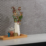 Eden Pavement Gray Penny Round Polished Porcelain Mosaic Tile