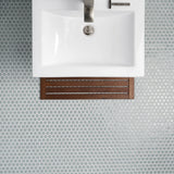 Eden Modern Gray Rimmed 1" Hexagon Polished Porcelain Mosaic Tile