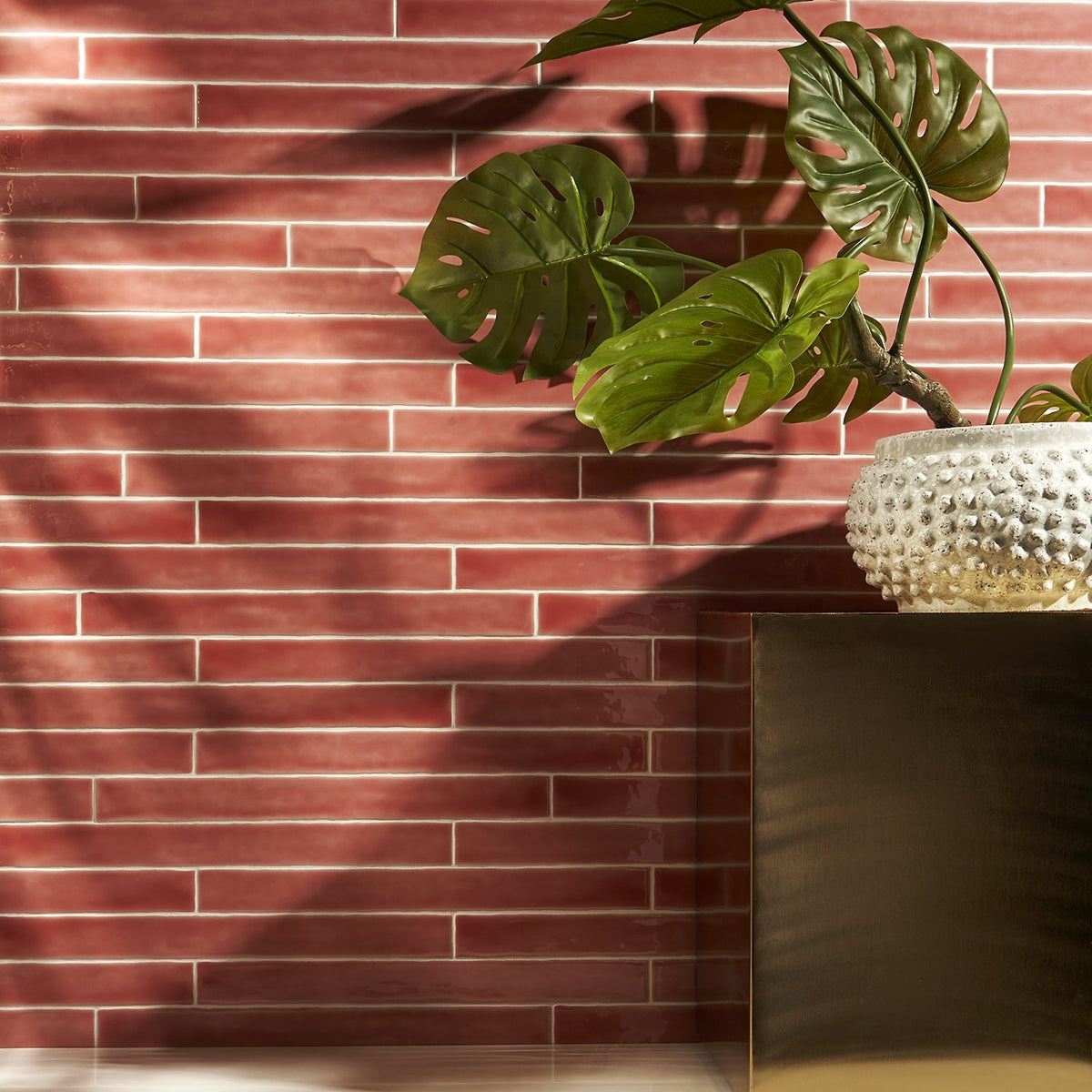 Carolina Coral Pink 2x20 Polished Ceramic Wall Tile by Lux Tile
