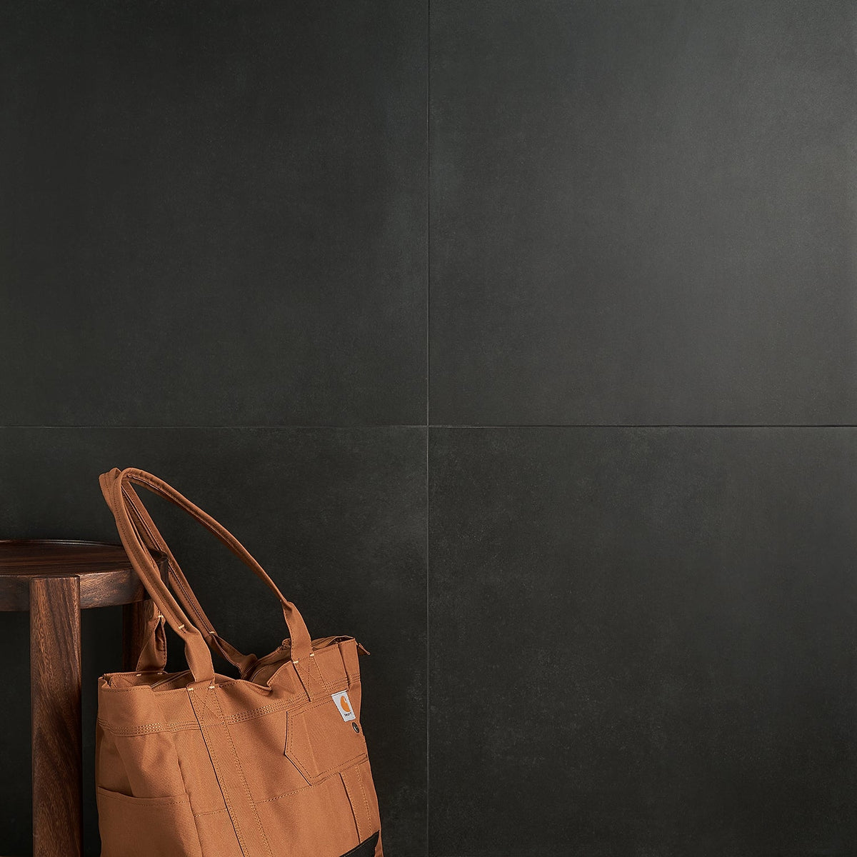 Lines Black Matte Porcelain Tile 24x24 - Lux Tile