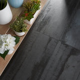 Hewlett Black Matte Porcelain Tile 12x24 - Lux Tile
