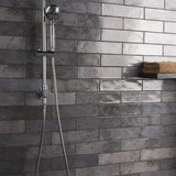 Kalay Antracite Gray 3x12 Glossy Ceramic Subway Tile - Lux Tile