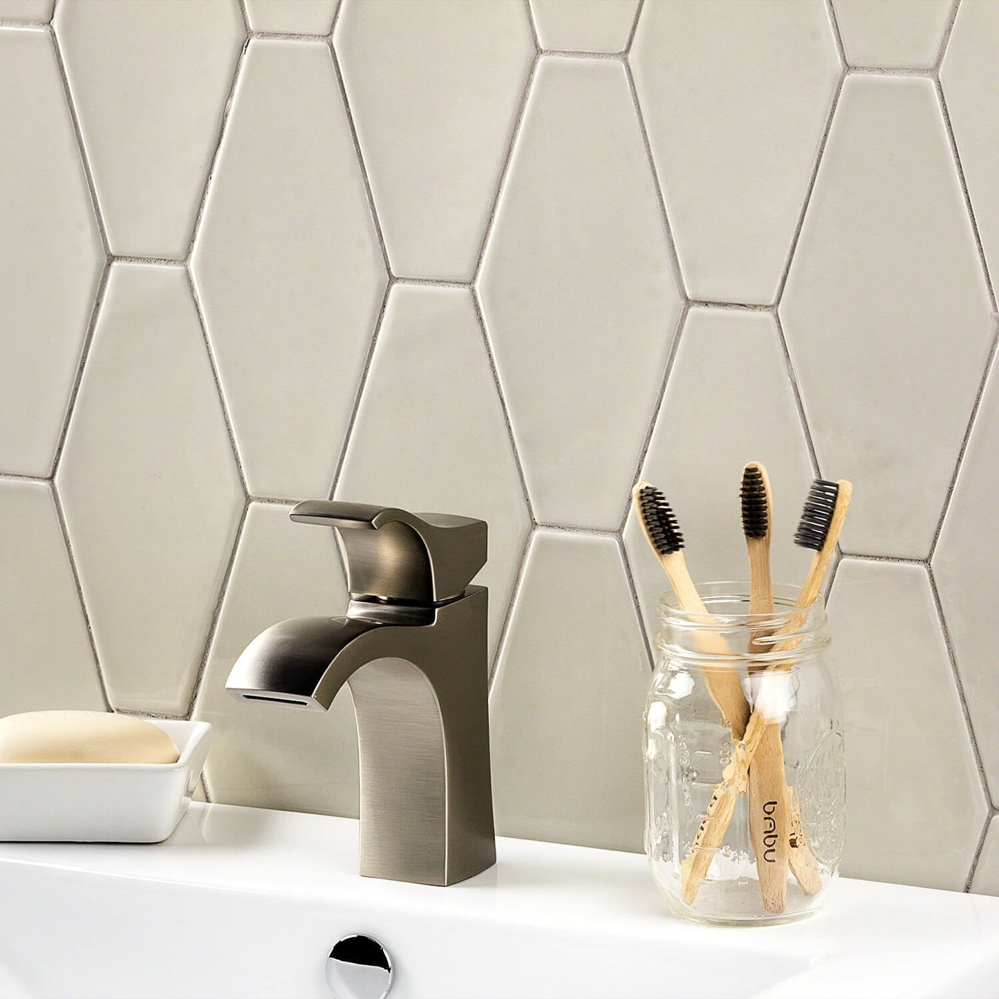 Manchester Dove Gray 4x8 Hexagon Glazed Ceramic Wall Tile