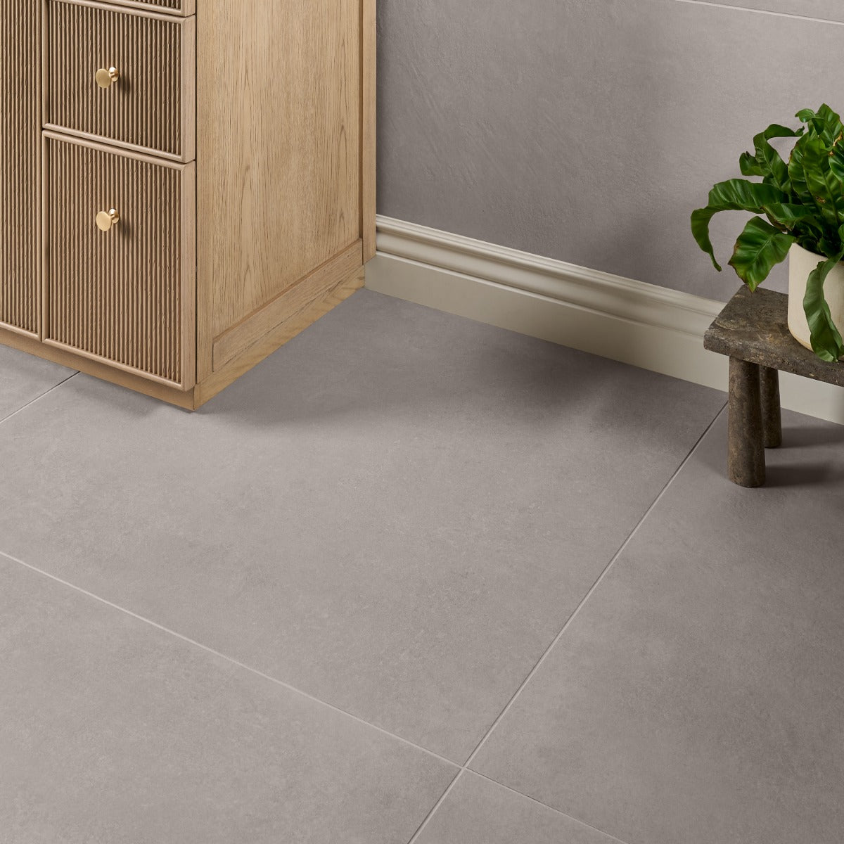Stoneside Linen Warm Gray 36x36 Matte Porcelain Tile - Lux Tile