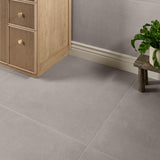 Stoneside Linen Warm Gray 36x36 Matte Porcelain Tile - Lux Tile