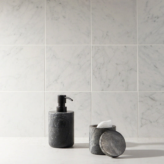 Lux Tile Bianco Gioia 6x6 Matte Porcelain Tile - Marble Look